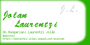 jolan laurentzi business card