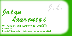 jolan laurentzi business card